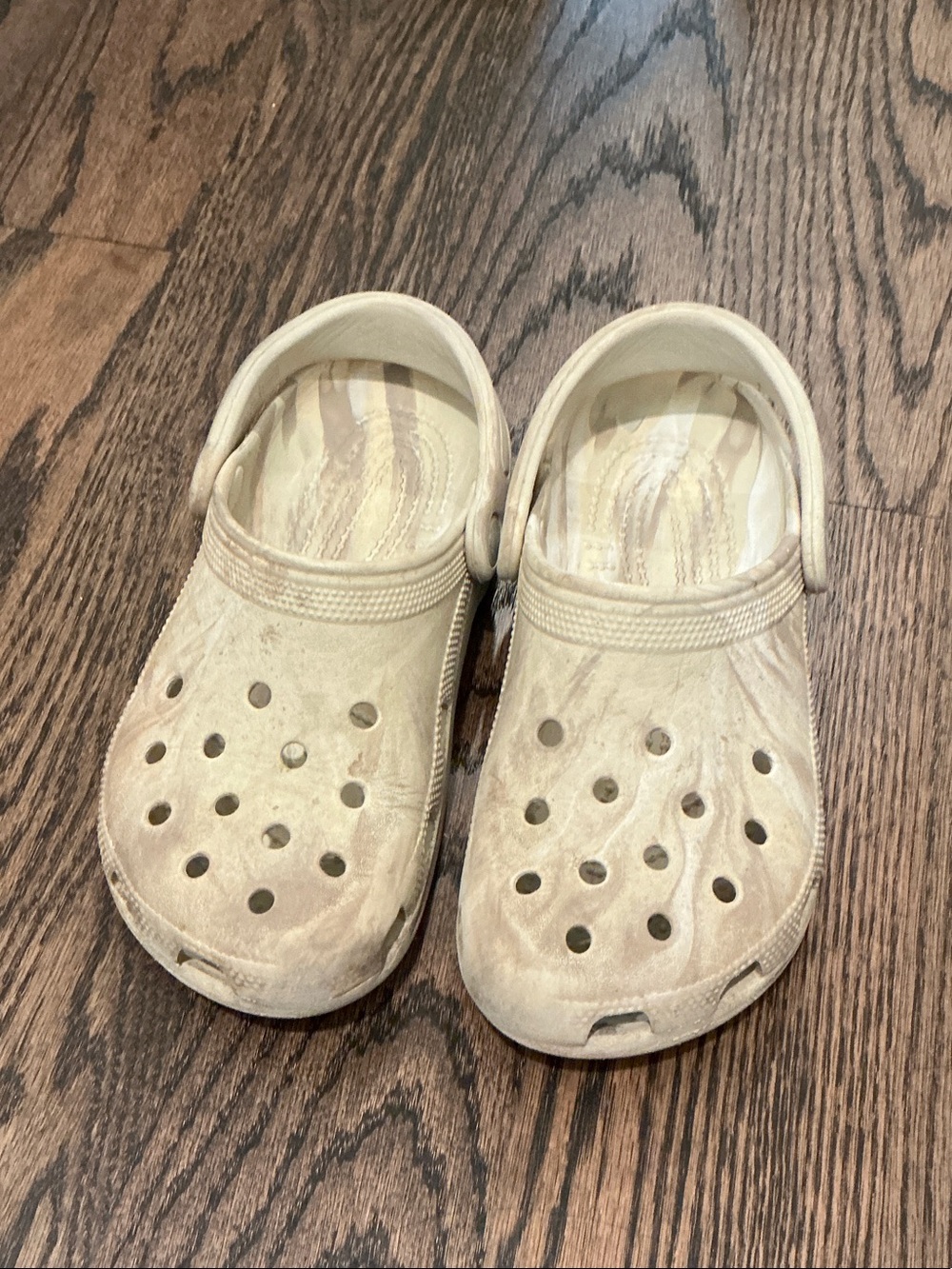 CROCS Kids Beige Slip-On Clogs with Heel Strap